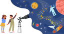 پیش‌نمایش فایل kids-observe-outer-space-world-using-telescope-6497500 از پک فعالیت‌های کودکان