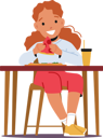 پیش‌نمایش فایل little-girl-eating-pizza-while-sitting-at-table-6497481 از پک فعالیت‌های کودکان