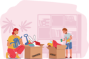 پیش‌نمایش فایل boy-and-volunteer-take-toys-from-donation-box-6497641 از پک داوطلب‌ها