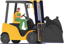 پیش‌نمایش فایل female-worker-driving-forklift-truck-with-garbage-sacks-6497415 از پک محیط زیست