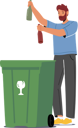 پیش‌نمایش فایل man-throw-glass-bottles-into-special-container-for-sorting-litter-6497421 از پک محیط زیست