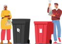 پیش‌نمایش فایل people-throw-garbage-into-containers-for-organic-and-metal-waste-6497426 از پک محیط زیست