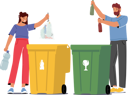 پیش‌نمایش فایل people-throw-garbage-to-recycle-bins-6497425 از پک محیط زیست