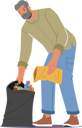 پیش‌نمایش فایل senior-volunteer-male-cleaning-garbage-from-ground-6497405 از پک محیط زیست