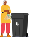 پیش‌نمایش فایل senior-woman-throwing-garbage-in-dustbin-6497420 از پک محیط زیست