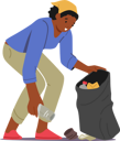 پیش‌نمایش فایل volunteer-worker-cleaning-garbage-6497404 از پک محیط زیست