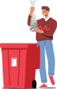 پیش‌نمایش فایل young-man-throw-bag-with-metal-litter-into-recycle-trash-bin-6497422 از پک محیط زیست