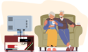 پیش‌نمایش فایل senior-couple-watching-tv-6497358 از پک افراد سالمندان