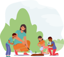 پیش‌نمایش فایل children-doing-gardening-works-with-mother-6497356 از پک آموزش و پرورش