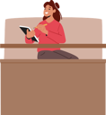 پیش‌نمایش فایل young-woman-sitting-at-desk-with-write-notepad-in-university-hall-6497350 از پک آموزش و پرورش
