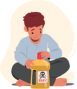 پیش‌نمایش فایل child-sitting-on-floor-play-with-toxic-liquid-opening-bottle-with-hazardous-poison-7933473 از پک بچه‌ها / کودکانه