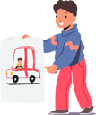 پیش‌نمایش فایل little-boy-holding-picture-7933435 از پک بچه‌ها / کودکانه