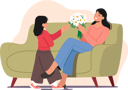 پیش‌نمایش فایل child-girl-giving-flowers-to-mother-7933266 از پک کودکان