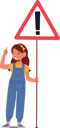 پیش‌نمایش فایل cute-little-baby-girl-holding-road-sign-with-exclamation-symbol-7933248 از پک کودکان