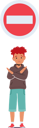 پیش‌نمایش فایل kid-with-brick-road-sign-7933245 از پک کودکان