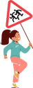 پیش‌نمایش فایل little-girl-holding-road-sign-with-running-kids-7933244 از پک کودکان