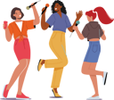 پیش‌نمایش فایل excited-young-girls-company-with-microphones-performing-on-karaoke-party-7932773 از پک افراد و سرگرمی‌ها