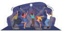 پیش‌نمایش فایل happy-people-dancing-disco-at-night-club-floor-7932752 از پک افراد و سرگرمی‌ها