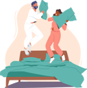 پیش‌نمایش فایل young-couple-fight-on-pillows-on-bed-7932736 از پک افراد و سرگرمی‌ها
