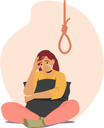 پیش‌نمایش فایل woman-sitting-on-floor-thinking-of-suicide-7920374 از پک افراد و پزشکی