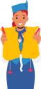 پیش‌نمایش فایل stewardess-explain-how-to-use-life-vest-in-danger-7938952 از پک سفر