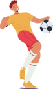 پیش‌نمایش فایل football-player-hit-ball-with-knee-7936241 از پک بازیکنان فوتبال