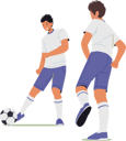 پیش‌نمایش فایل soccer-players-kicking-ball-7936222 از پک بازیکنان فوتبال