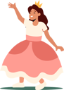 پیش‌نمایش فایل girl-in-funny-theatrical-costume-of-princess-7933592 از پک کودکان شاد