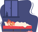 پیش‌نمایش فایل little-girl-sleeping-on-bed-7933584 از پک کودکان شاد