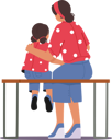 پیش‌نمایش فایل mother-and-daughter-sitting-on-bench-7933588 از پک کودکان شاد