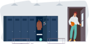 پیش‌نمایش فایل teenager-with-basketball-ball-enter-to-sport-locker-room-7933576 از پک کودکان شاد