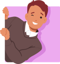 پیش‌نمایش فایل boy-peeking-out-7933518 از پک خانواده و کودکان
