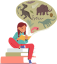 پیش‌نمایش فایل girl-studying-about-prehistoric-animals-such-as-dinosaurs-7933519 از پک خانواده و کودکان