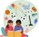 پیش‌نمایش فایل kids-learning-things-from-book-7933527 از پک خانواده و کودکان