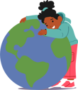 پیش‌نمایش فایل little-girl-hugging-earth-to-save-earth-7933505 از پک خانواده و کودکان