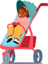 پیش‌نمایش فایل little-girl-sitting-inside-baby-stroller-7933511 از پک خانواده و کودکان