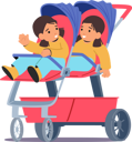 پیش‌نمایش فایل twin-daughter-sitting-in-stroller-7933512 از پک خانواده و کودکان