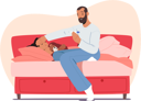 پیش‌نمایش فایل worried-father-sitting-next-to-ill-daughter-7933501 از پک خانواده و کودکان