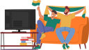 پیش‌نمایش فایل dad-and-son-spend-time-together-watching-football-on-tv-7936370 از پک ورزشی
