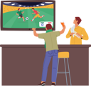 پیش‌نمایش فایل fan-watching-football-match-in-beer-pub-7936374 از پک ورزشی