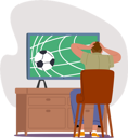پیش‌نمایش فایل fan-watching-football-match-on-tv-7936356 از پک ورزشی
