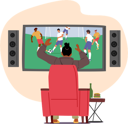 پیش‌نمایش فایل football-fan-enjoying-match-on-tv-7936357 از پک ورزشی