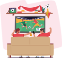 پیش‌نمایش فایل football-fans-watching-match-7936355 از پک ورزشی
