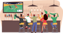 پیش‌نمایش فایل football-fans-watching-match-on-tv-in-night-club-7936372 از پک ورزشی