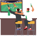 پیش‌نمایش فایل football-fans-watching-match-while-sitting-on-bar-chairs-7936375 از پک ورزشی