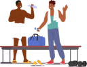 پیش‌نمایش فایل men-change-clothes-after-workout-in-gym-7936366 از پک ورزشی