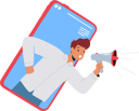 پیش‌نمایش فایل businessman-doing-mobile-megaphone-marketing-7937663 از پک تچنولوگیس