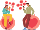 پیش‌نمایش فایل couple-chatting-online-on-dating-app-7937627 از پک تچنولوگیس