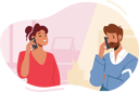 پیش‌نمایش فایل couple-talking-on-smartphone-7937635 از پک تچنولوگیس