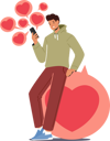 پیش‌نمایش فایل man-using-online-dating-app-7937625 از پک تچنولوگیس